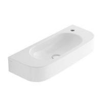 GLOBO Forty3 Раковина подвесная 70*27см, с 1 отв-ем под смеситель справа DX, пробитым вручную, без перелива, с креплением, цвет белый