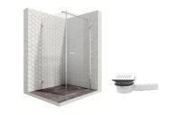 Душевой уголок Ambassador Abner 10011102R-MA1, квадратный, точечный трап, 100х100