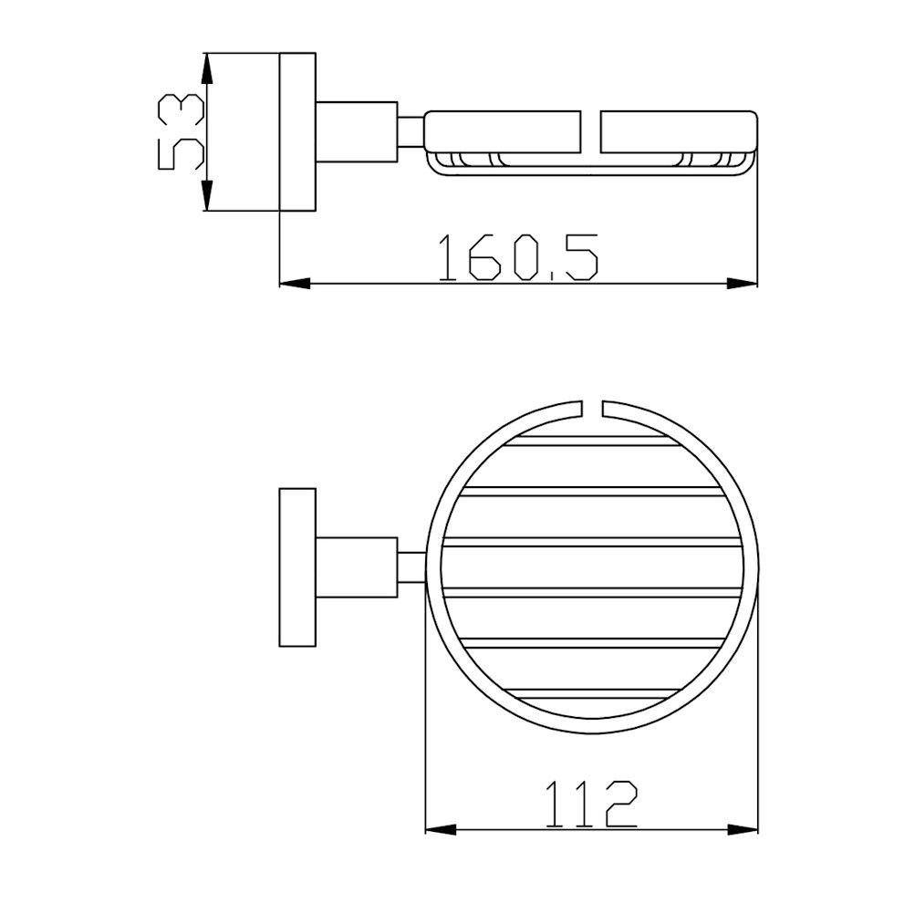 Мыльница Rav Slezak  COLORADO COA0301MGL, серый металлик глянцевый, артикул COA0301MGL