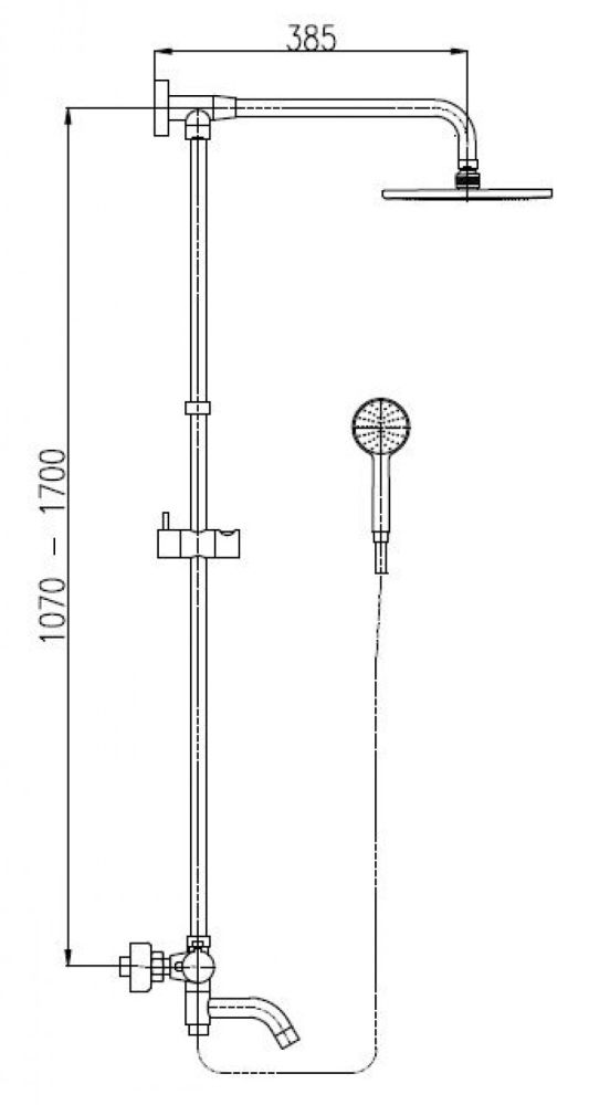 Душевая система Rav Slezak Dunaj Termostat TRM88.5/5