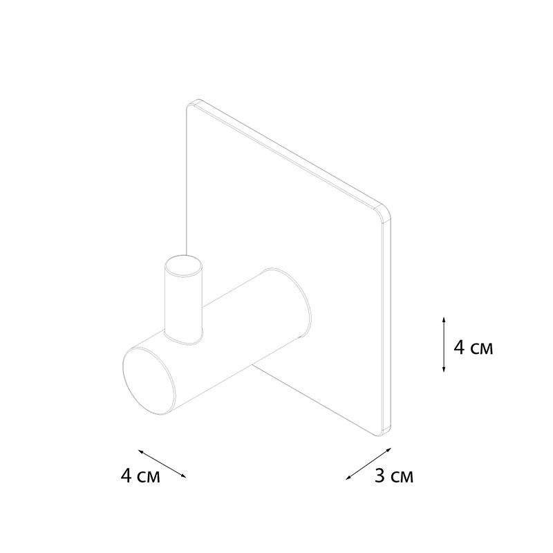 Крючок для ванной FIXSEN PRACTICA FX-560A, 2шт., черный, артикул FX-560A