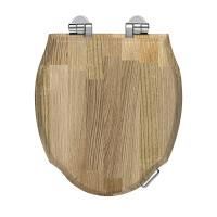 Devon Westminster Сиденье для унитаза из массива светлого дуба,петли хром, микролифт