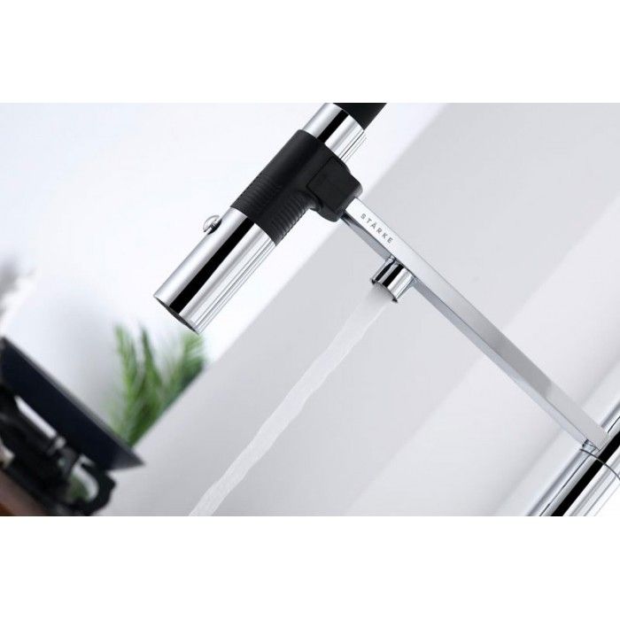 Смеситель для кухни Paulmark Magneto Ma213118-CR Хром Черный