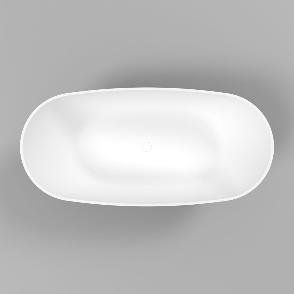 Ванна WHITECROSS Onyx D 160x75 (черный/белый мат) иск. камень