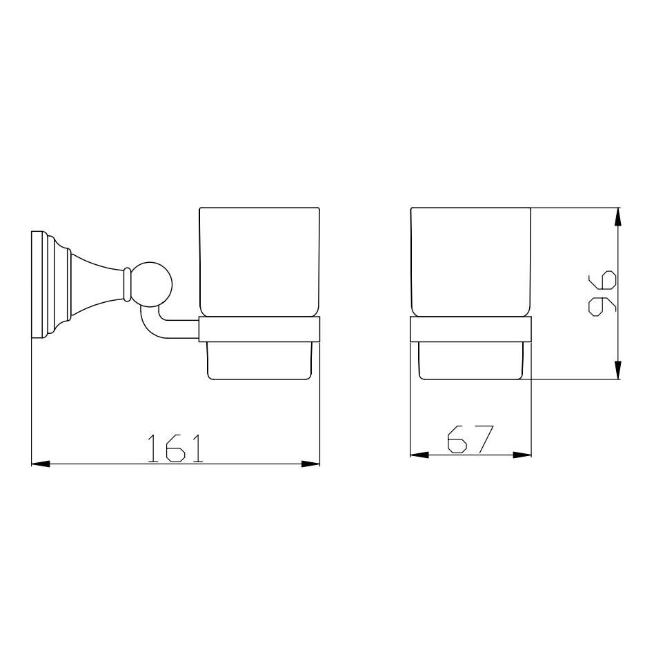 Стакан для ванной комнаты Rav Slezak MORAVA MKA0201B, белый