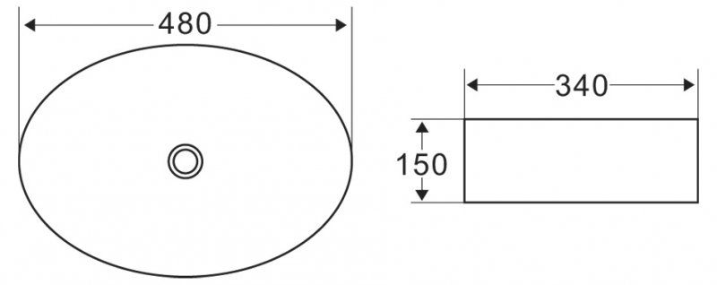Раковина-чаша BelBagno 48 BB1085 Белая