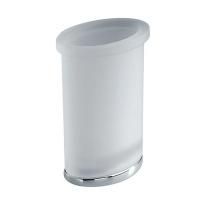 Colombo Land Стакан настольный, цвет: хром/матовое стекло Colombo Land Стакан настольный, цвет: хром/матовое стекло