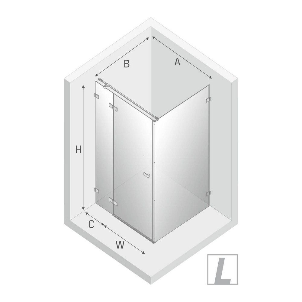 Душевое ограждение NEW TRENDY AVEXA GOLD BRUSHED 100x110x200 EXK-1760 (брашированное золото)