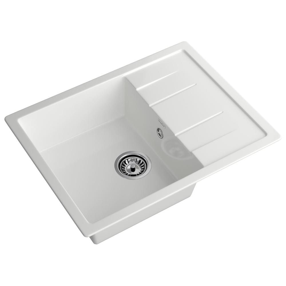 Кухонная мойка GranFest QUADRO 650L, иней, артикул Q-650L иней