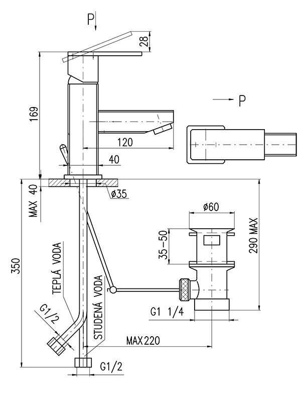 Смеситель для раковины Rav Slezak Royal Royal1027.5