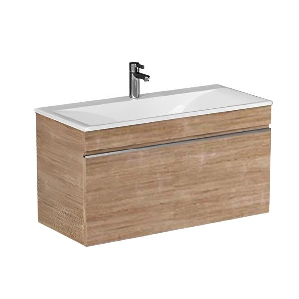 Тумба под раковину подвесная Velvex Pulsus tp.PUL.PUL.100.1Y дуб сонома, 100 см