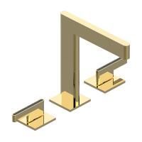 THG ICON-X CARBONE GOLD A MANETTES Смеситель для раковины на 3 отверстия, с донным клапаном, цвет полированное золото