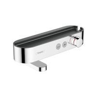 Смеситель для ванны и душа, Hansgrohe, ShowerTablet Select, на 2 потребителя, CoolContact-предотвращает нагрев корпуса, тип открывания воды-нажимной (кнопка Select включения / выключения), тип регулирования воды-термостатический картридж, монтаж-настенный Смеситель для ванны и душа, Hansgrohe, ShowerTablet Select, на 2 потребителя, CoolContact-предотвращает нагрев корпуса, тип открывания воды-нажимной (кнопка Select включения / выключения), тип регулирования воды-термостатический картридж, монтаж-настенный