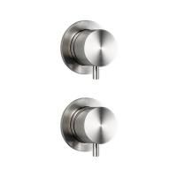 CISAL Xion Встраиваемый однорычажный смеситель для ванны/душа на 2 выхода, внешняя и внутренняя части в комплекте, цвет нержавеющая сталь AISI 304