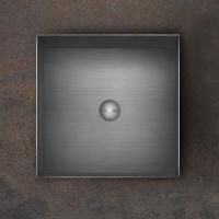 GESSI 316 Раковина 400x400 мм., для установки на столешницу, без перелива, нержавеющая сталь, цвет Steel Brushed