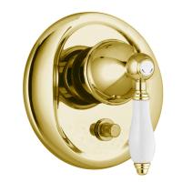 Fima Carlo Frattini Herend Смеситель для душа, встраиваемый, на 2 выхода, цвет: золото Fima Carlo Frattini Herend Смеситель для душа, встраиваемый, на 2 выхода, цвет: золото