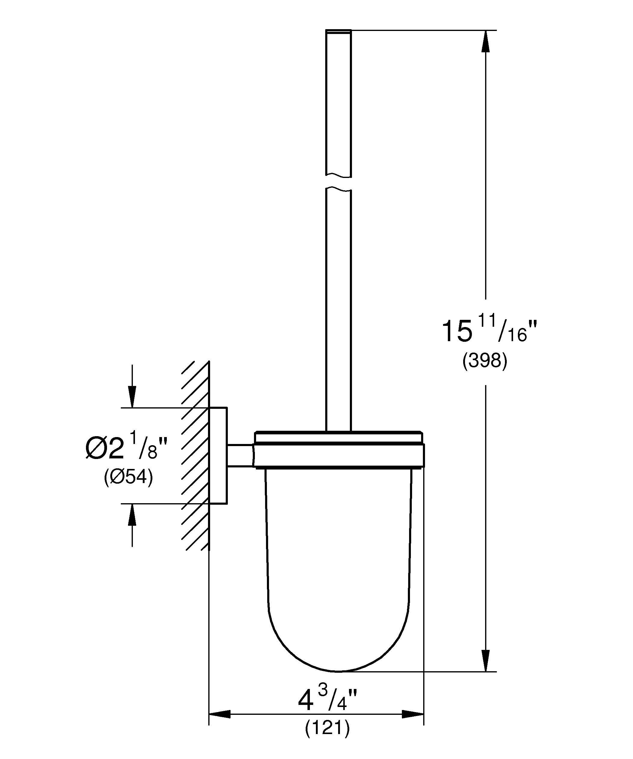 Туалетный ершик GROHE Essentials, никель глянец (40374BE1) Туалетный ершик GROHE Essentials, никель глянец (40374BE1)