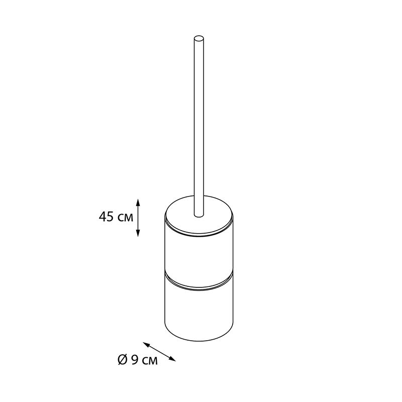 Ершик FIXSEN NERO FX-240-5, серый, артикул FX-240-5