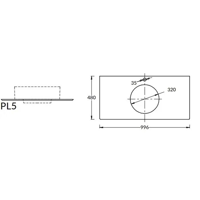 Спец. изделие декоративное из керамогранита Фондамента 120, серое