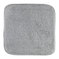 Коврик для ванной комнаты 60х60 см. без вышивки, серый, окантовка серебро