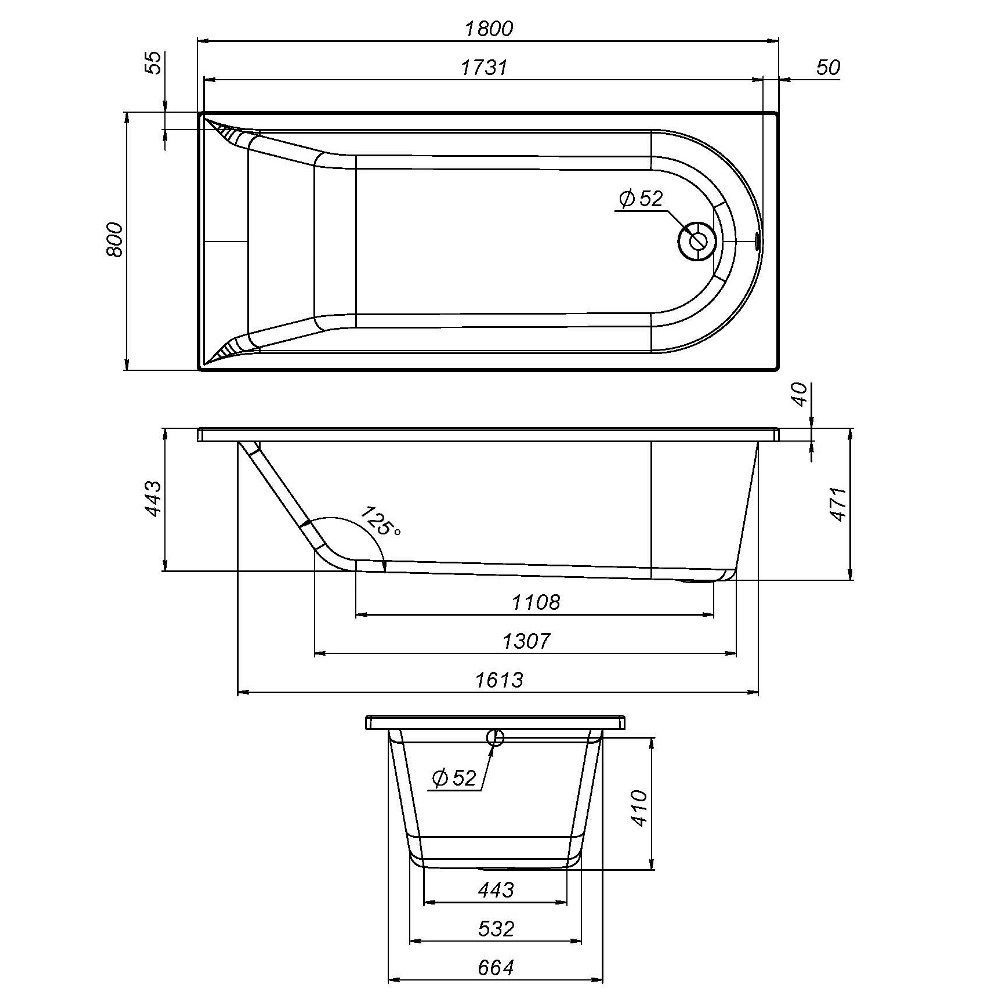 W72A-180-080W-R2 Каркас для ванны Spirit 180х80 W72A-180-080W-R2 Каркас для ванны Spirit 180х80