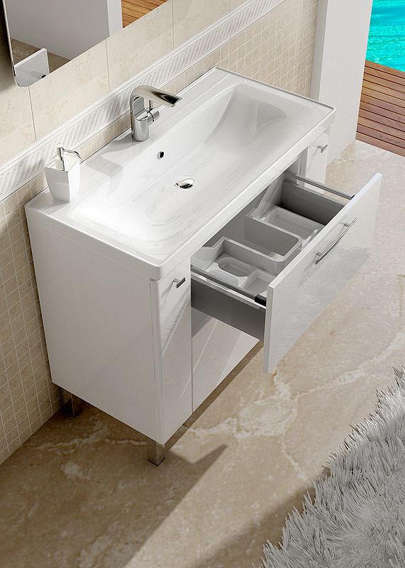 Тумба с раковиной SanVit Комфорт 90 kkomf090 с фактурой под дерево Венге Тумба с раковиной SanVit Комфорт 90 kkomf090 с фактурой под дерево Венге