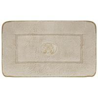 Коврик для ванной комнаты 70х140 см. вышивка логотип MIGLIORE, кремовый, окантовка золото