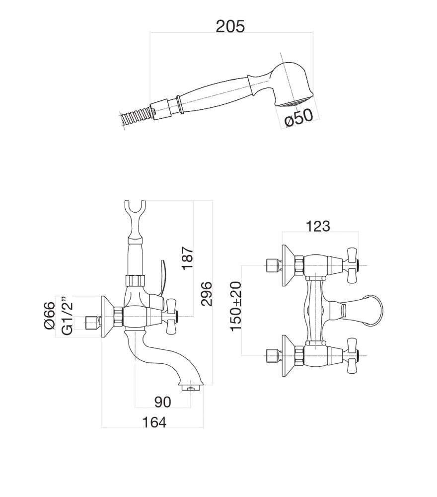 Смеситель для ванны Fiore MARGOT 26CO0610, хром/золото, артикул 26CO0610