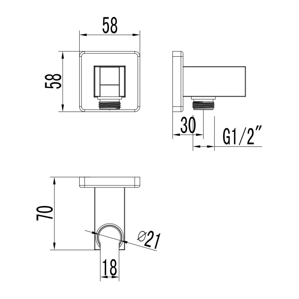 Подключение для душевого шланга Lemark (LM4585C), артикул LM4585C