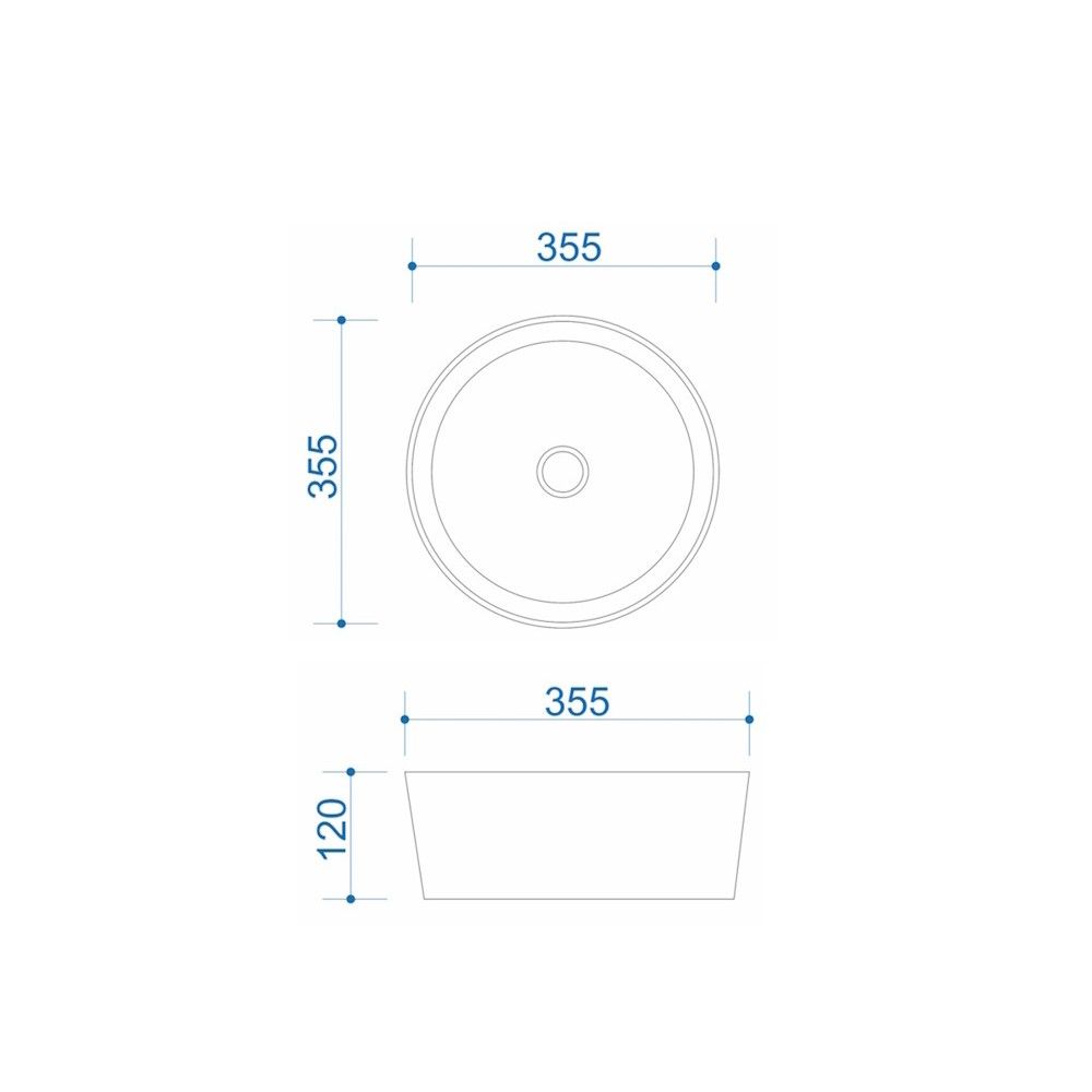 Раковина чаша Maretti EA13NS63-844, белая, артикул EA13NS63-844