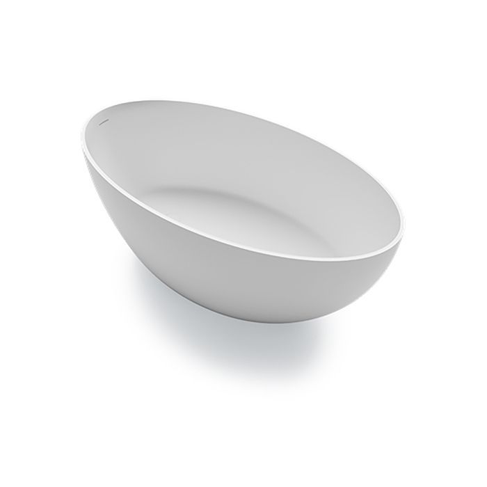 GRUPPO TREESSE Bali Ванна отдельностоящая 160x85x62h мм., с сливом-переливом и сифоном, SOLID SURFACE, цвет белый матовый