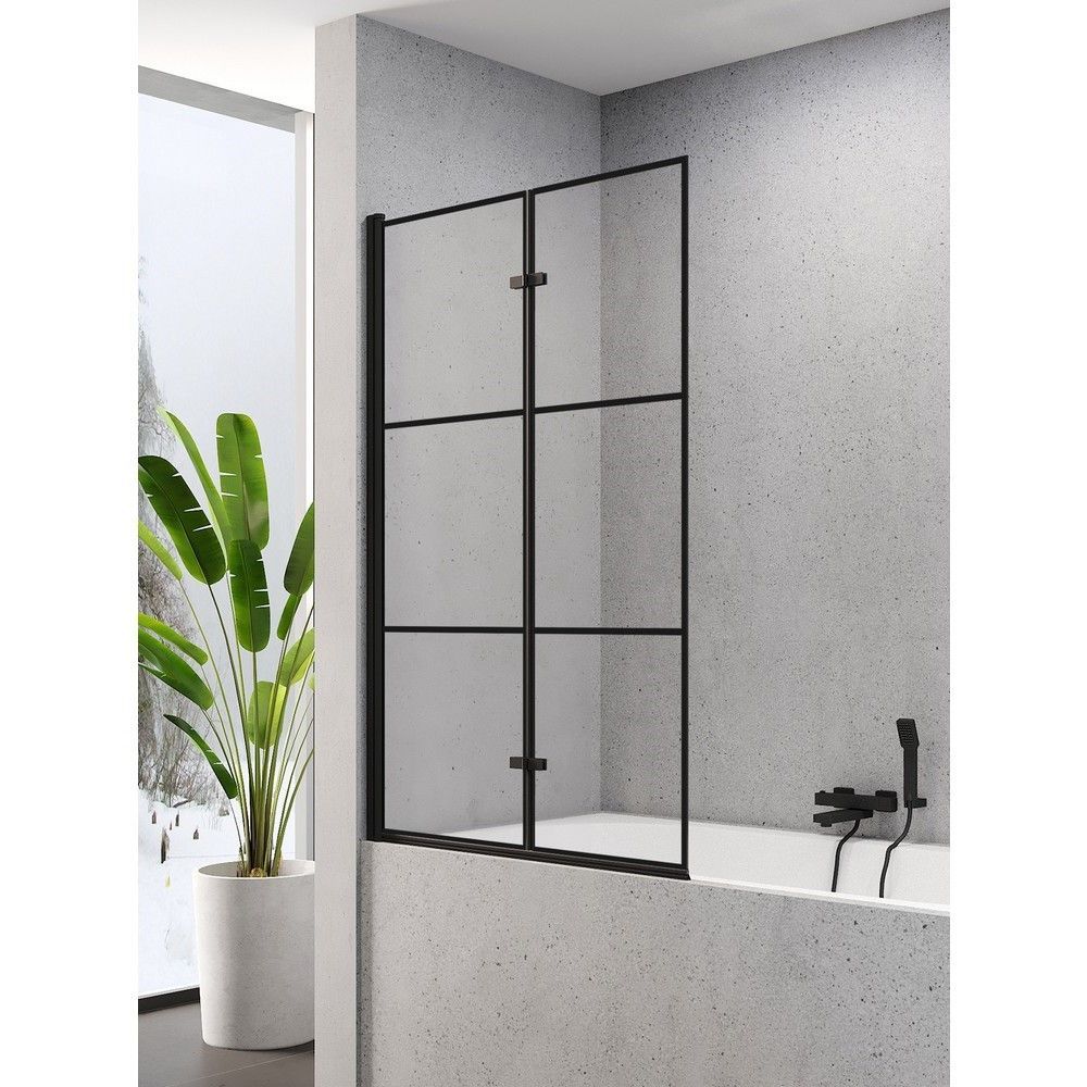 Шторка для ванны NEW TRENDY SUPERIA BLACK 100 см P-0054 L (черный)