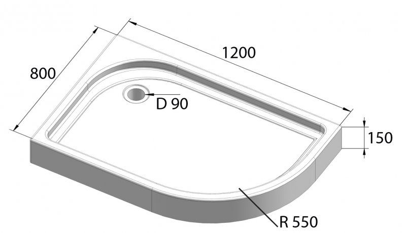 Акриловый поддон для душа BelBagno Tray 120x80x15 TRAY-BB-RH-120/80-550-15-W-L Белый L с антискользящим покрытием Акриловый поддон для душа BelBagno Tray 120x80x15 TRAY-BB-RH-120/80-550-15-W-L Белый L с антискользящим покрытием