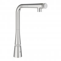 Смеситель для кухни с выдвижным L-образным изливом GROHE Zedra SmartControl, суперсталь (31593DC2) Смеситель для кухни с выдвижным L-образным изливом GROHE Zedra SmartControl, суперсталь (31593DC2)