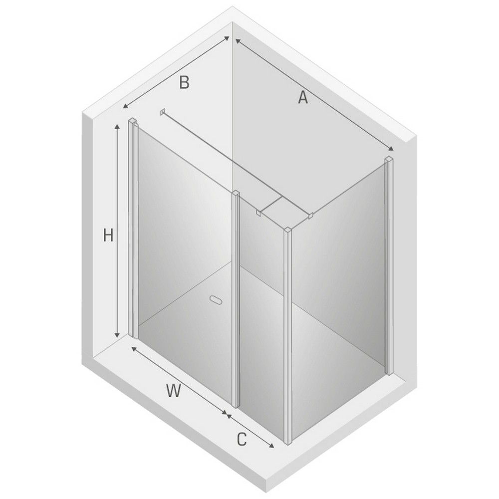 Душевое ограждение NEW TRENDY NEW SOLEO 120x100x195 K-0640 (хром)