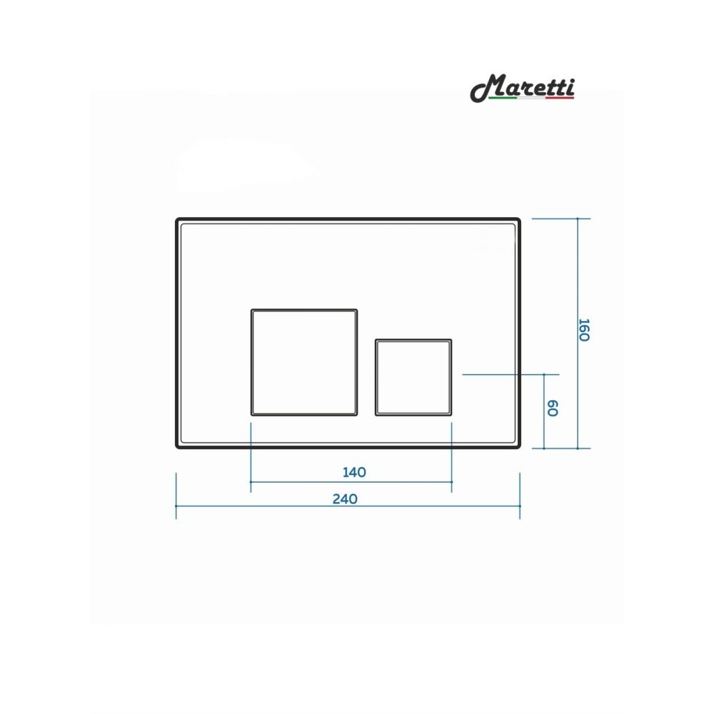 Клавиша смыва Maretti Katrina AC12KA-015, хром