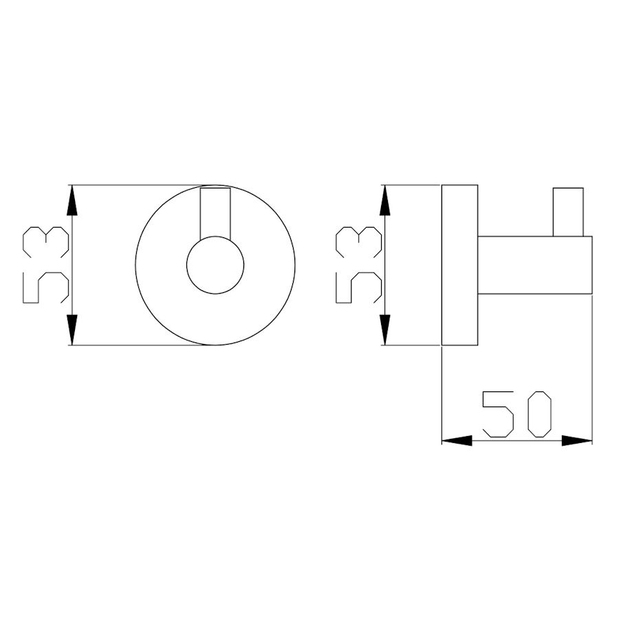 Крючок для ванной комнаты Rav Slezak COLORADO COA0100MGL, серый металлик глянцевый
