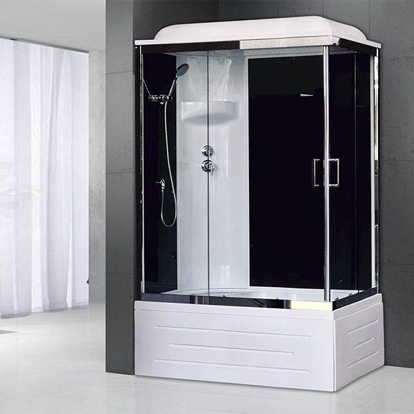 Душевая кабина Royal Bath BP 100х80 RB8100BP6-BT-CH-L стекло прозрачное задняя стенка Черная Душевая кабина Royal Bath BP 100х80 RB8100BP6-BT-CH-L стекло прозрачное задняя стенка Черная