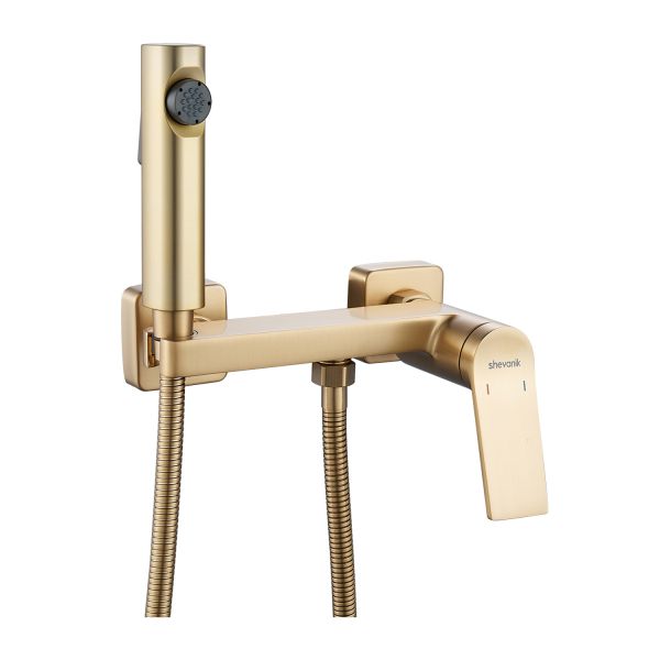 Гигиенический душ со смесителем Shevanik S4105G-1, золотой сатин