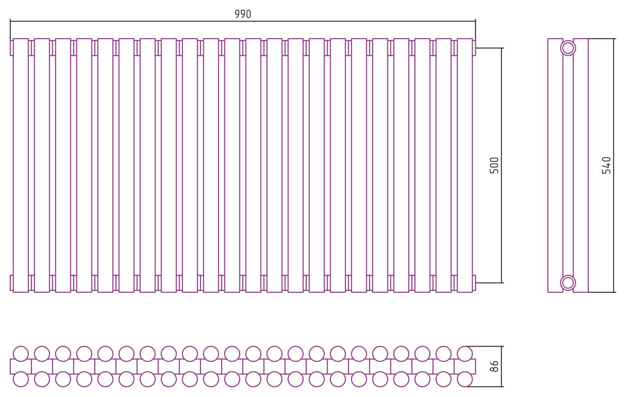 Отопительный радиатор ЭСТЕТ-11 н/ж 500х990 / 22 сек (Состаренная БРОНЗА) Отопительный радиатор ЭСТЕТ-11 н/ж 500х990 / 22 сек (Состаренная БРОНЗА)
