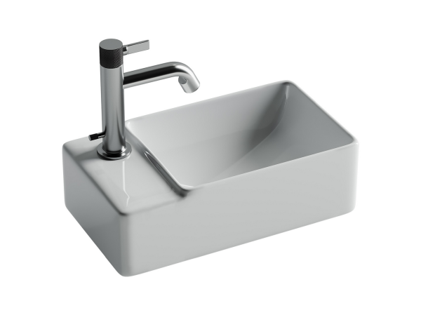 Умывальник подвесной прямоугольный (чаша справа, отверстие под смеситель слева) Элемент (Element) 395x220x125мм