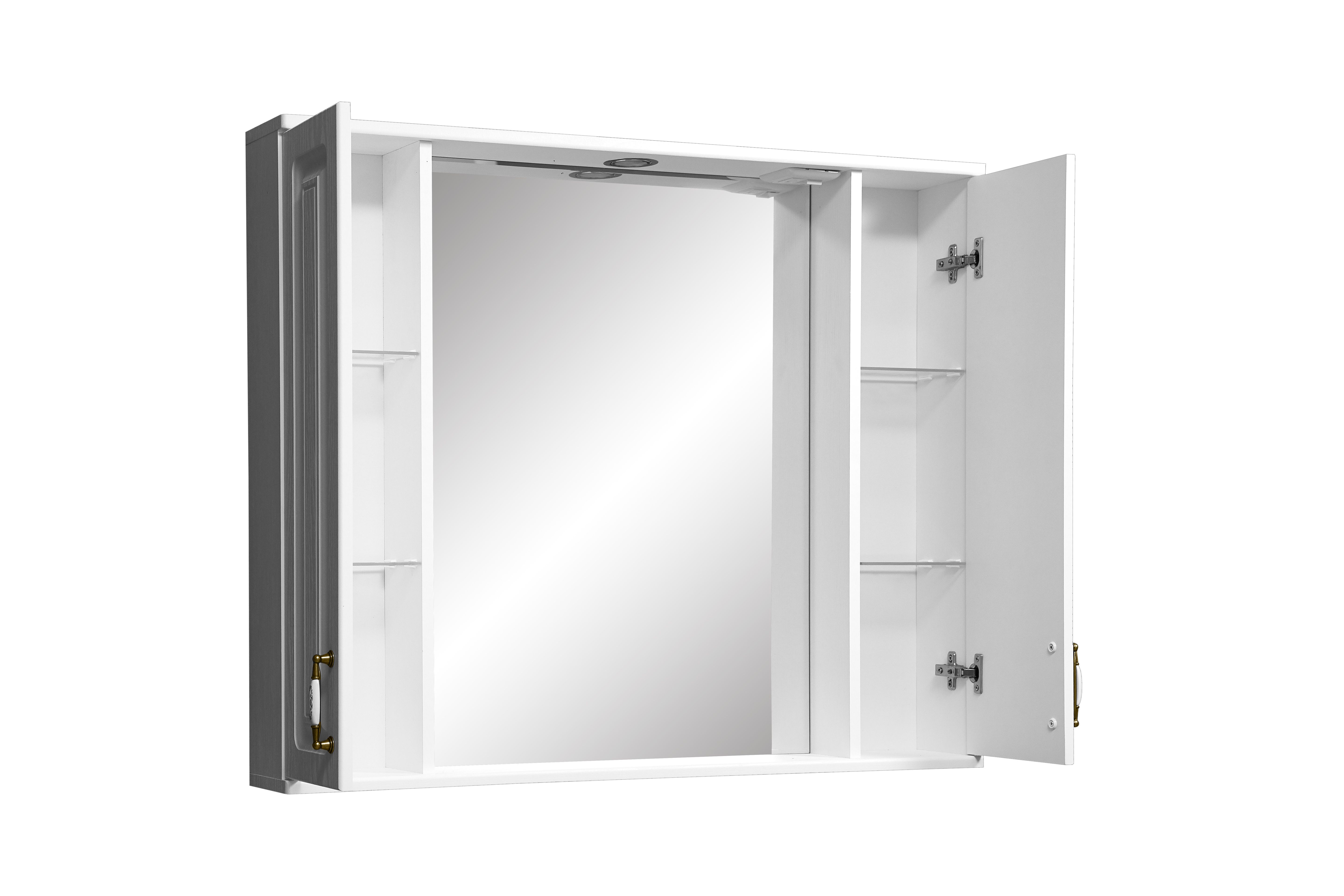 Зеркало-шкаф "Кармела 100/С", ольха белая