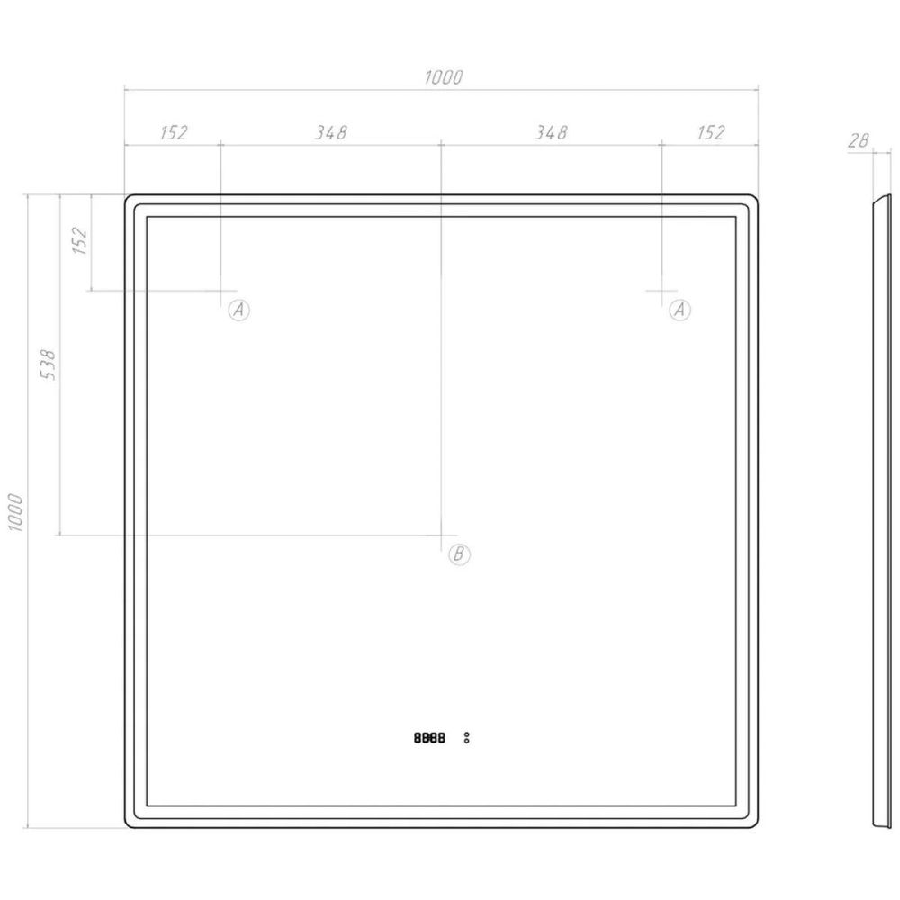 Зеркало VIGO Roberta Luxe 1000, артикул 295