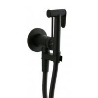 Gattoni Набор Гигиенический душ со встроенным смесителем, шланг 100см, цвет: черный матовый