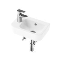 Комплект 4 в 1 Lavinia Boho One 21510478, подвесная фарфоровая раковина 37 см, смеситель, латунный сифон, угловые вентили 2 шт.