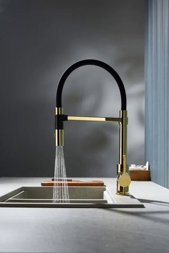 Смеситель для кухни Rose R133E, золото