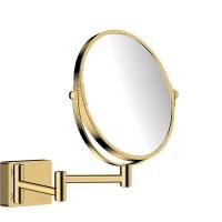 Косметическое зеркало, Hansgrohe, AddStoris, круглое, размер зеркала (ш x в), мм-188*188, тип установки-настенный, без подсветки, увеличение, х-3 и 1 раза, поворотное, наклоняется, материал рамы-металл, с монтажным материалом, цвет-золото полированное Косметическое зеркало, Hansgrohe, AddStoris, круглое, размер зеркала (ш x в), мм-188*188, тип установки-настенный, без подсветки, увеличение, х-3 и 1 раза, поворотное, наклоняется, материал рамы-металл, с монтажным материалом, цвет-золото полированное