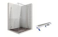 Душевой уголок Ambassador Abner 10011104R-ST3, прямоугольный, линейный трап, 120х90