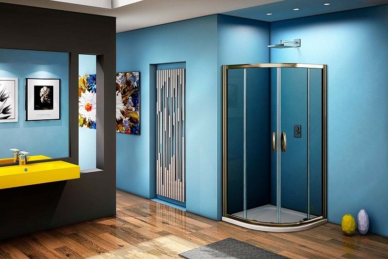 Душевой уголок Good Door Jazze R-120-B-BR 120x80 профиль Бронза стекло тонированное