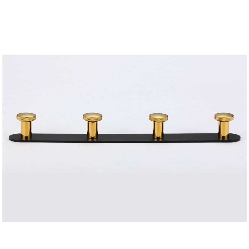 Планка с крючками Savol S-002174HB, черный/золото, артикул S-002174HB